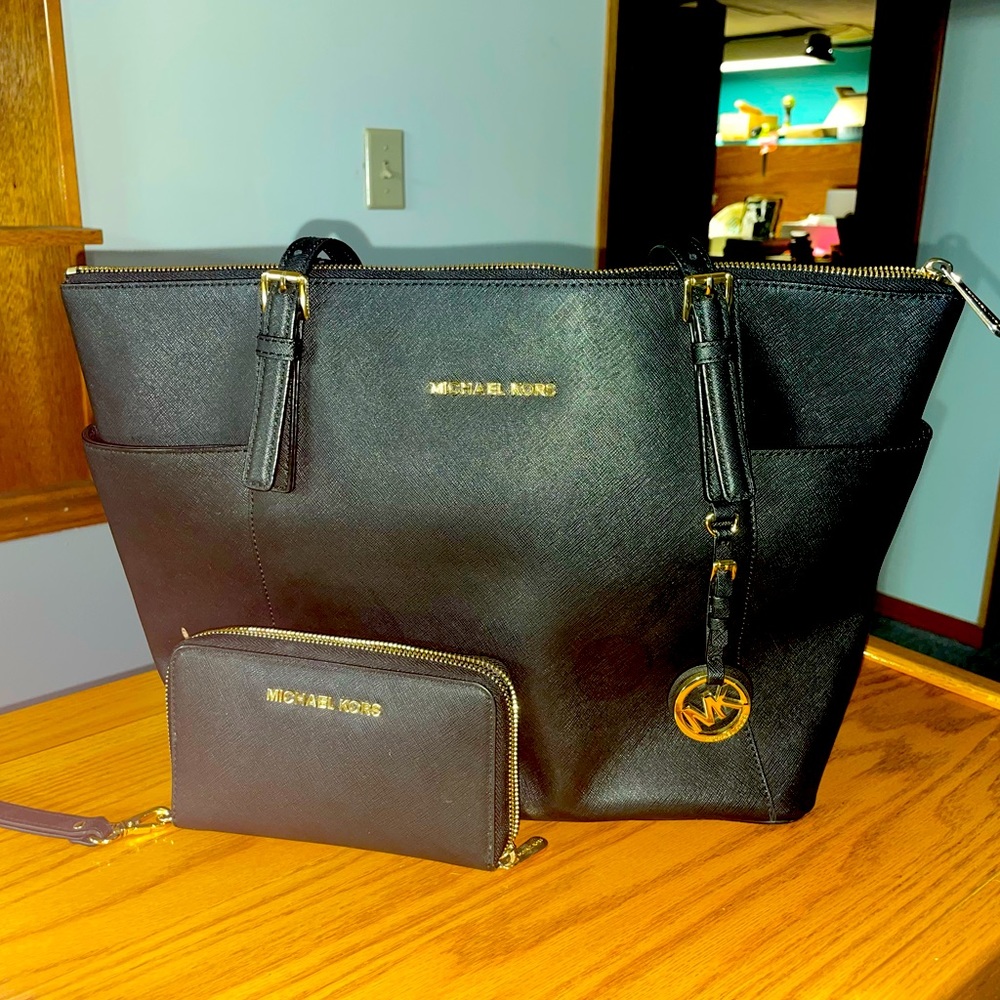 Black MK Purse + Wallet